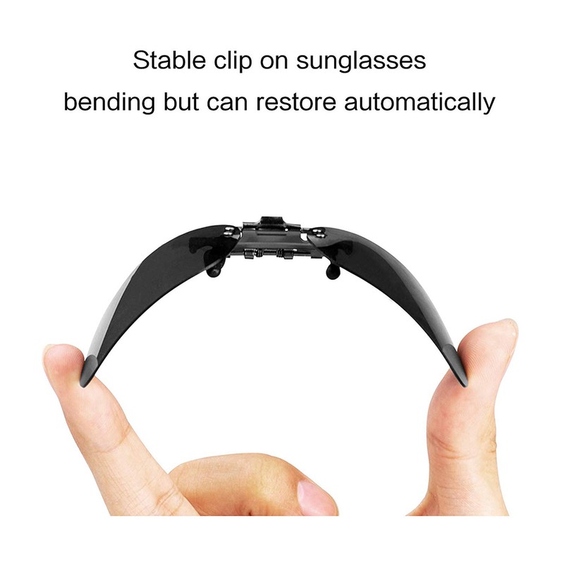 2 Pcs Outdoor Sunglasses Clip On Polarized Sun Glasses Driving