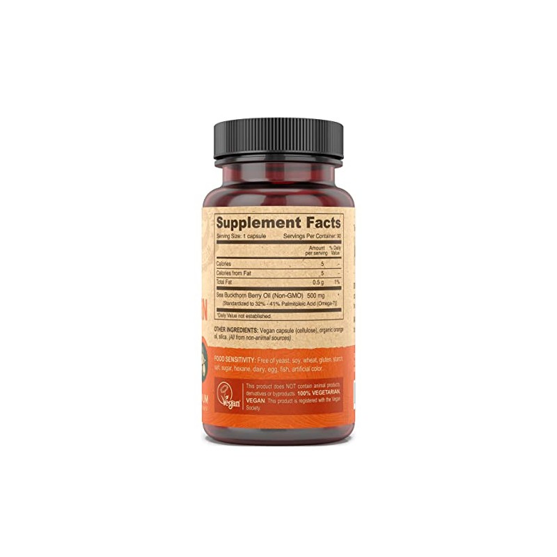 Deva Vegan Sea Buckthorn, Berry Oil, 90 Count