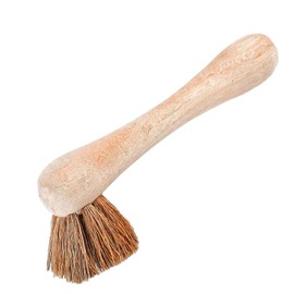 nalAmudhu Cocount Coir Brush | Natural Coir | Natural Brown for Kitchen Utensils (Bone Brush)