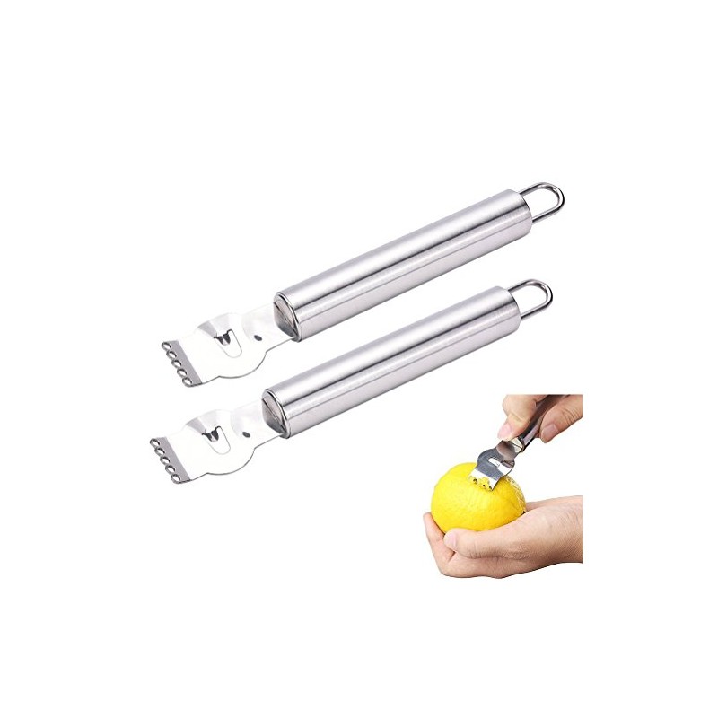 Lemon Peelers, GOODCHANCEUK 2-Packs Stainless Steel Orange Zester Citrus Lime
