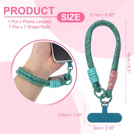 PATIKIL Cell Phone Wrist Lanyard, Universal Phone Wrist Lanyard Hand Wrist Strap Anti Theft Strap with Pads, Lime Green