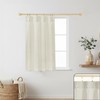 Lino Rosa 30 Inch Cream Short Curtains for Small Window