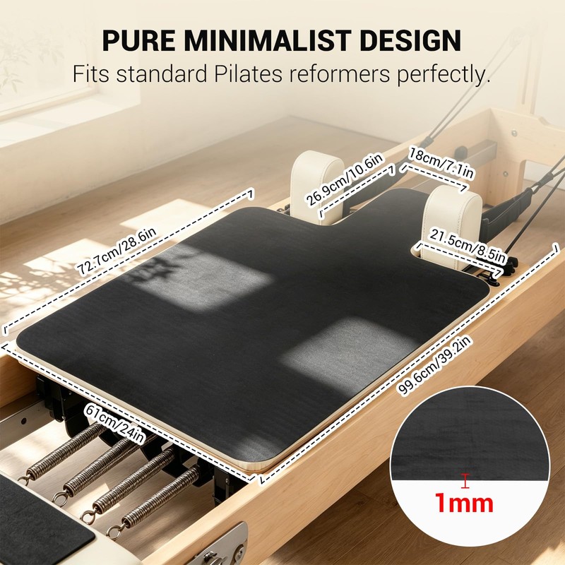 Pilates Reformer Mat Cover, Non-Slip Pilates Mat Towel, 39 x