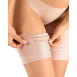 OVISSA Thigh Bands Flexible anti-chafing on the Thighs with a Satin Lining Slimming Bands Invisible under Clothes Anti Friction Strip Essential for Every Woman Baby Pink 2XL TS500