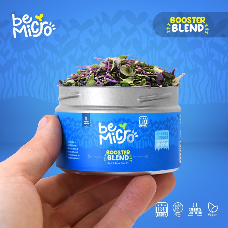 BeMicro Whole Food Microgreens - US grown, Small Batch, Nutritional