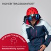Black Crevice Adult Ski Helmet Stripe, Matt Black Carbon/White, L