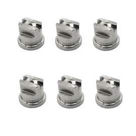 Pack of 6 - TeeJet Stainless Steel Flat Fan Spray Tip 25° Spray Angle 30-60 PSI Farmer Bob's Parts TP2505-SS, Silver