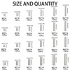 Rrina 360Pcs 304 Stainless Steel Dowel Pin Shelf Support Peg