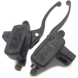 SEMOLTO Universal Motorcycle Black 1" 25mm Handlebar Hydraulic Brake & Clutch Master Cylinder Lever Left & Right Set -1 Pair