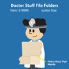 Manila Pocket File Folders, Doctor Stuff, Letter Size Reinforced End