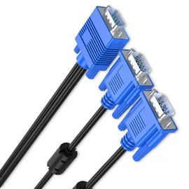 Hanprmeee VGA Splitter Cable Dual Monitor Y Adapter Video Cord 1 Male to 2 Male Screen Duplication Support 1080P Full HD for projectors, HDTVs, Monitors (1.8M)