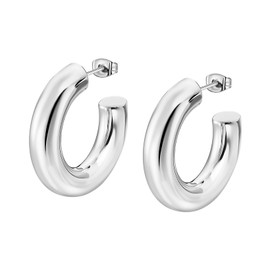 LOTUS STYLE LS2415-4/1 Urban Woman Women's Earrings Made of 316L Stainless Steel, Stainless Steel, No Gemstone, Stainless Steel, No Gemstone