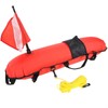 Torpedo Buoy Keep Diving Inflation with Collapsible Flag and Rope