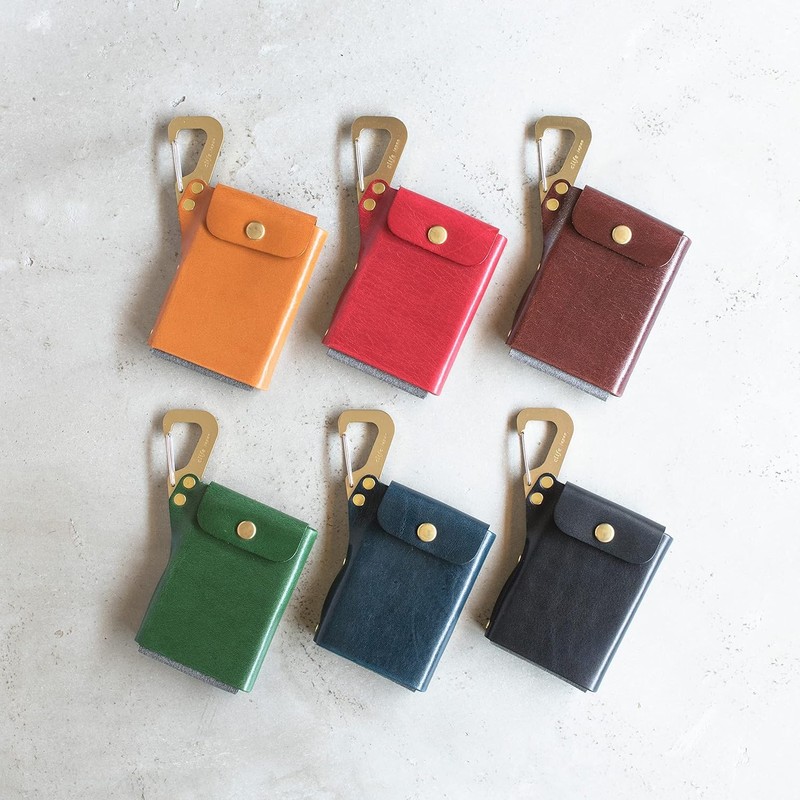 Cliff Men's Card Case, Card Holder, Carabiner, Gadget, Made in