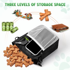 BARKIE Dog Treat Pouch and 2 Pet Training Clickers with Dog Positive Reinforcement Training Booklet (Black)