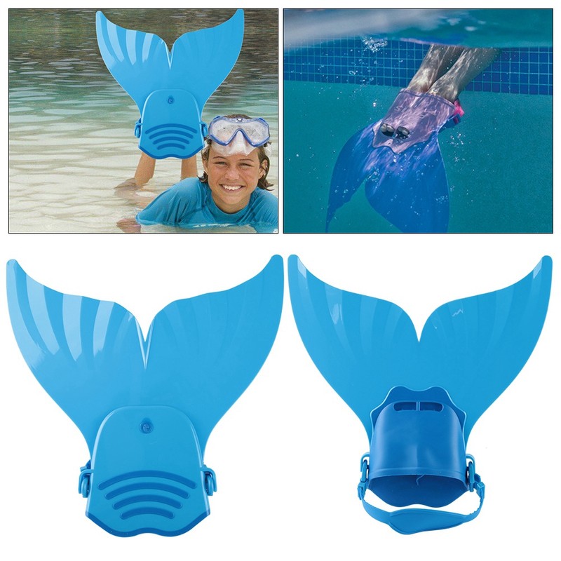 Children Kids Swimming Fin Training Flipper Fish Tail Diving Feet