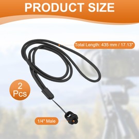 PATIKIL Camera Wrist Strap Lanyard, 2 Pcs Camera Hand Wristband Straps with 1/4" Screws for Action Cameras 360 Selfie Stick, Black