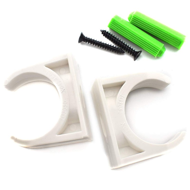 SDTC Tech 12-Pack U-Shaped PVC Water Pipe Clamps Fit for