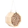 Mason Bee House Wooden Hexagon Bee Habitat Bug Room Hotel