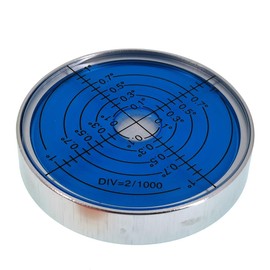 6'/2mm Point high Precision Universal Level Bubble Metal Bubble Water Leveler Cross Level Gauge Small Household (Blue Luminous Magnetic)