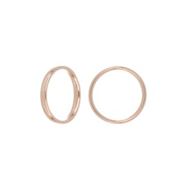 DelPia, 18K Gold & 925 Sterling Silver Ring (3 Gauge, Yellow), Gold, No Gemstone