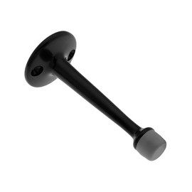 idh by St. Simons 13004-019 Premium Quality Solid Brass Baseboard Door Stop with 2 Screw Holes, 3-3/4", Matte Black