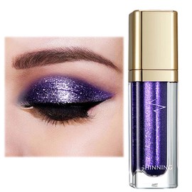 Gold Metallic Liquid Glitter Eyeshadow & Waterproof Eyeliner Pen - Long-Lasting, Matte Shimmer, Highly Pigmented, Sparkly, & Easy to Blend