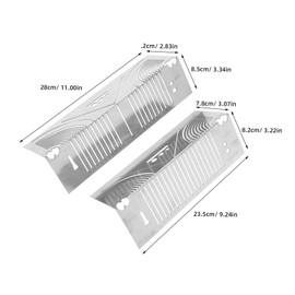 Operitacx 2pcs Arc Angle Ruler Multifunction Stainless Steel Metal Ruler for Woodworking Precision Marking Tool
