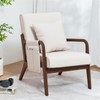 HOMMPA Mid Century Modern Accent Chair with Pillow & Pocket,