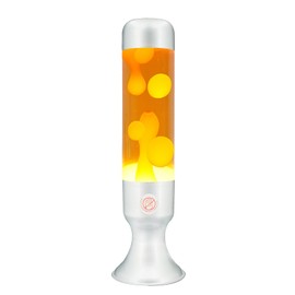 zhrisezlava 16 Inch Liquid Lamp, Orange Liquid Yellow Wax Motionin Liquid Motion Light, Night Light Home Decor for Meditation, Amazing Gifts for Adults & Kids, Silver Base.（jbd）