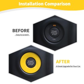 RT-TCZ for Jeep JL Push Start Stop Button Cover Trim Ring for Jeep Wrangler JL JLU Gladiator JT 2018-2024 Yellow Interior Accessories