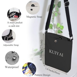 KUIYAI Videospiel-inspiriertes Geschenk, Videospieler-Geschenk, Crossbody-Tasche für Spielliebhaber, Spielbegeisterte, Four Peopleuk, SMALL