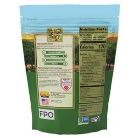 Setton Farms Dry Roasted and Salted Pistachios, Premium California In Shell Pistachios, 12 Oz. Bag, Certified Non-GMO, Gluten Free, Vegan and Kosher