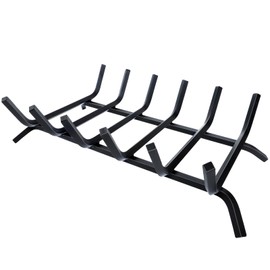 Luoieo Fireplace Grate,Fireplace Log Holder,21 inch Heavy Duty Solid Cast Iron FIrewood Log Burning Rack for Inside The Fireplace Accessories Outood Fire Pit Kindling Fireplace Tools