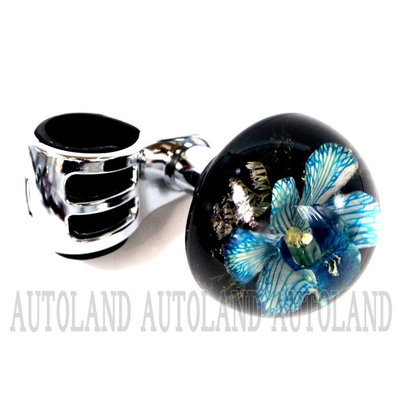 Auto Land Underwater Flower Handle Spinner Blue Steering Spinner Knob
