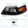 AmeriLite for 1999-2004 Ford Mustang New Edge Clear Black Replacement