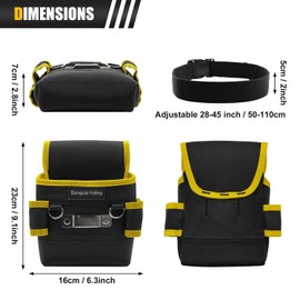 Tool Belt, Professional Electrician Bag, Tool Bag Belt with Multiple Compartments, Suitable for Electricians, Carpenters and Plumbers (Yellow)