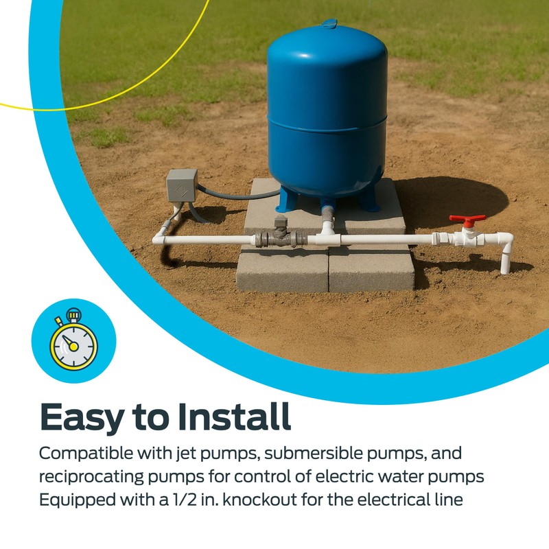 Eastman Pressure Switch, 30-50 PSI Preset, 1/4 in FPT Connection,