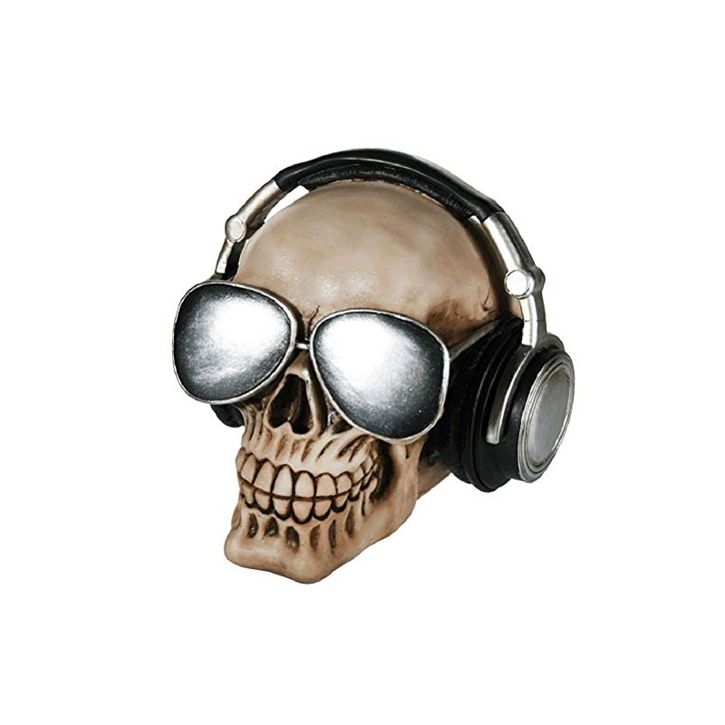 OOTB Skull with Earphones and Sunglasses Savings Bank, Polyresin Multi-Colour,