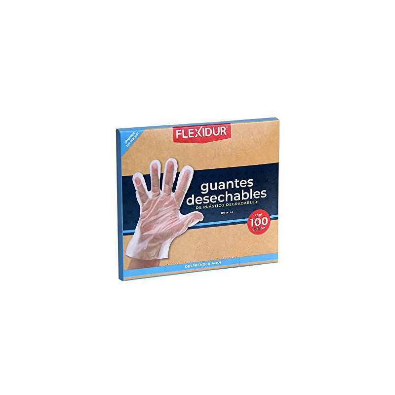 400 Guantes Desechables Degradables, pack 4 x 100