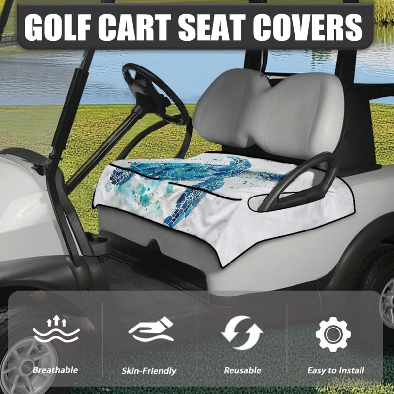 Darisoco Sea Turtle Evolution Golf Cart Seat Covers Golf Cart