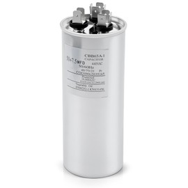 97F9987 Dual Capacitor Round 50 + 7.5μF MFD 440 VAC 50/60Hz, Replace C45075R