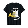 Jazz Cat Playing French Horn - Cool Smooth T-Shirt