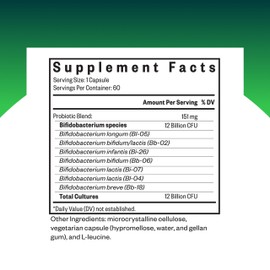 Seeking Health ProBiota Bifidobacterium, 60 Capsules, Probiotic Supplement for Digestive Health, Bifido Only, Vegan- and Vegetarian-Friendly, Supports Colon Health and Immune System*