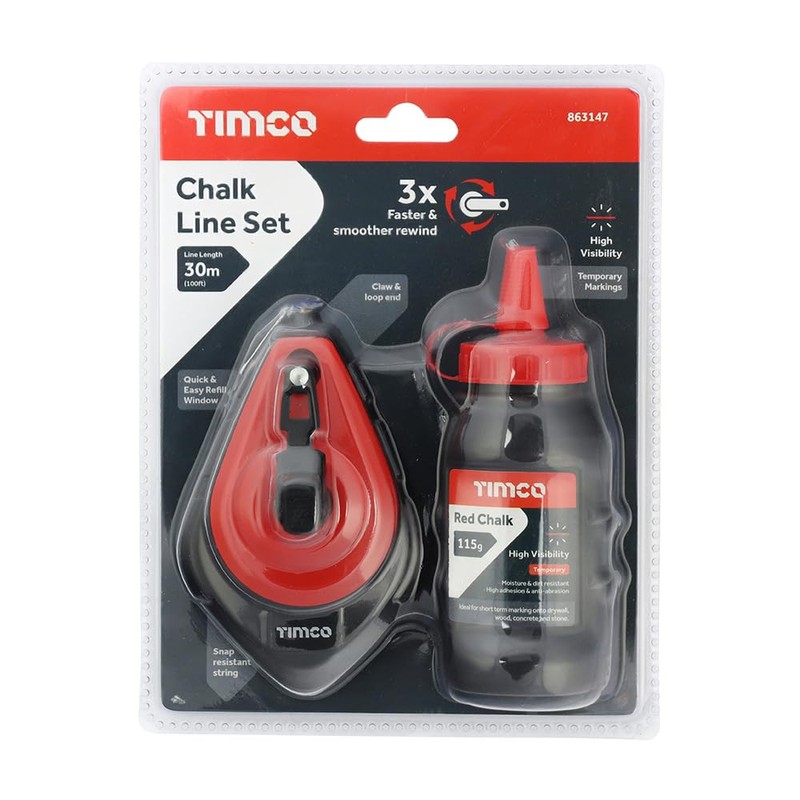 Timco - Chalk Line Set (Size 30 x 115g -