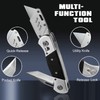 Folding Utility Knife with Sheath and 10 Razor Blades, Heavy