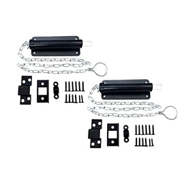 QCAA Chain Bolt, 6", Matte Black, 2 Pack, Made in Taiwan