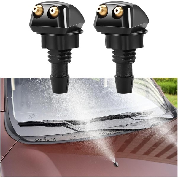 2 Pack Car Front Windshield Washer Nozzles, Automotive Wiper Washer