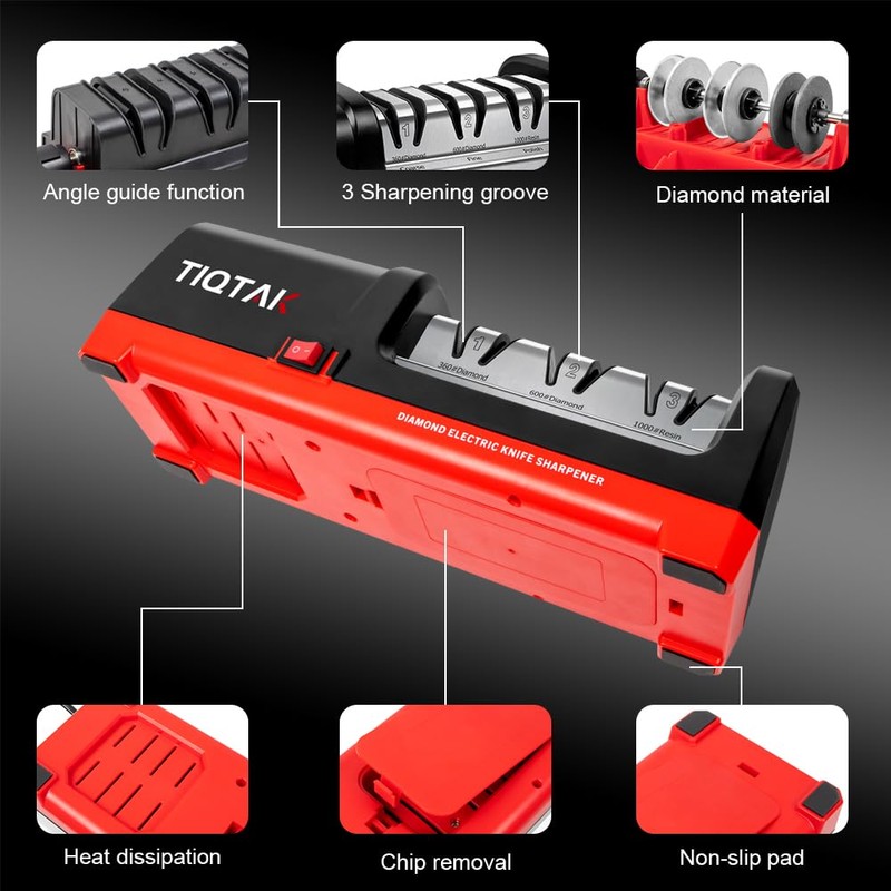 Electric Knife Sharpener,Professional kitchen knife sharpener,Diamond abrasive and precision Angle