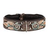 Michur Halona Leather Dog Collar, Leather Dog Collar, Indian Black